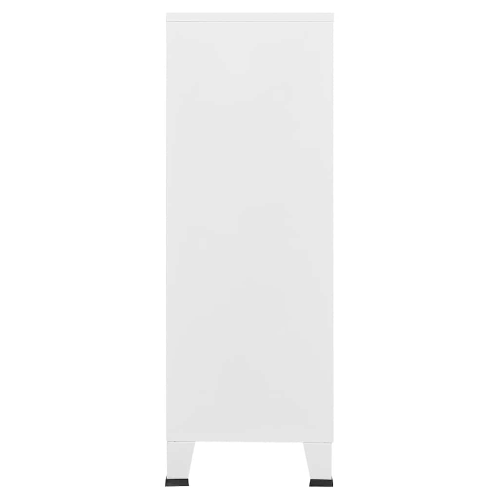 industrielt opbevaringsskab 75x40x115 cm stål hvid