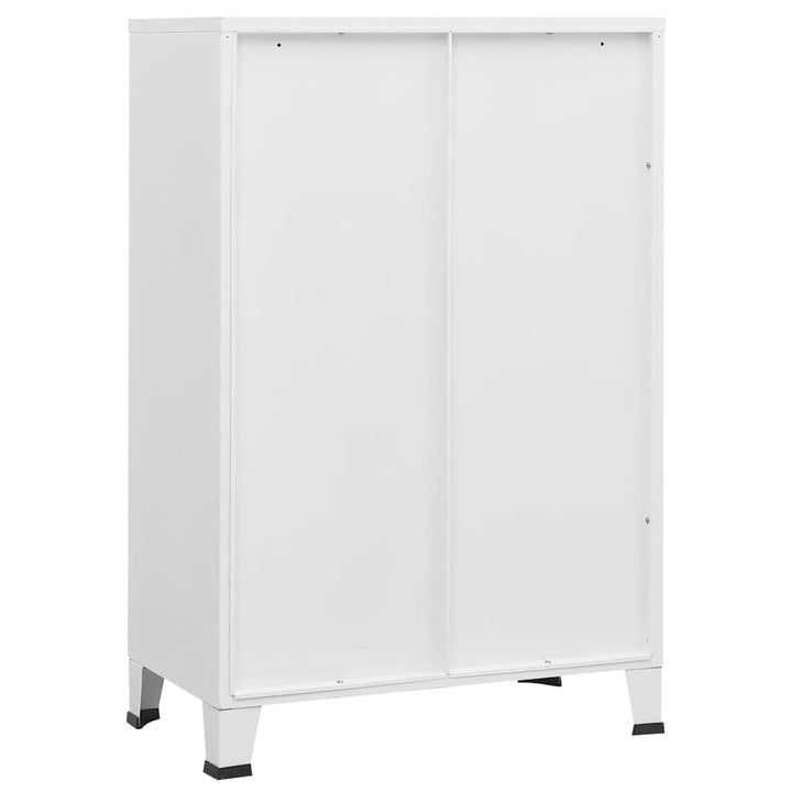 industrielt opbevaringsskab 75x40x115 cm stål hvid