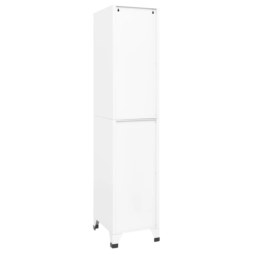 skab 38x45x180 cm stål hvid