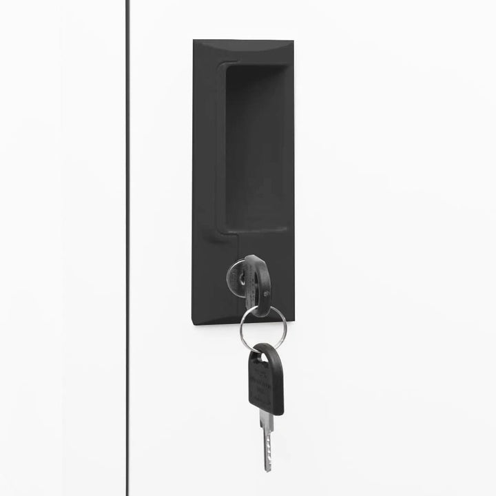 skab 38x45x180 cm stål hvid