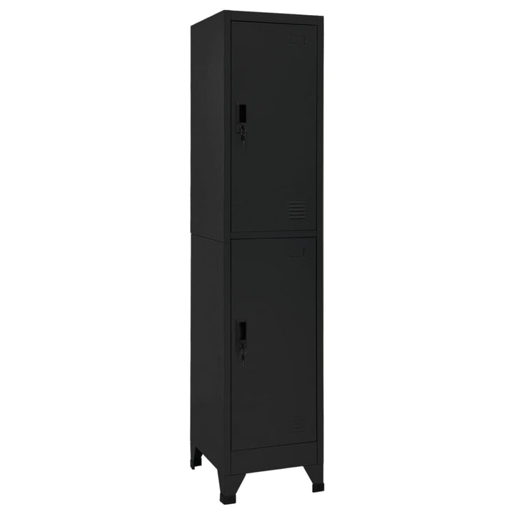 skab 38x45x180 cm stål sort