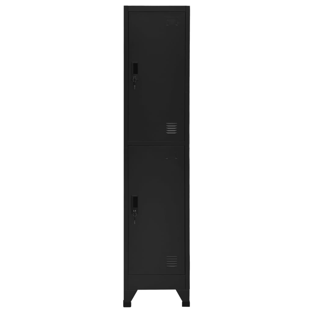 skab 38x45x180 cm stål sort