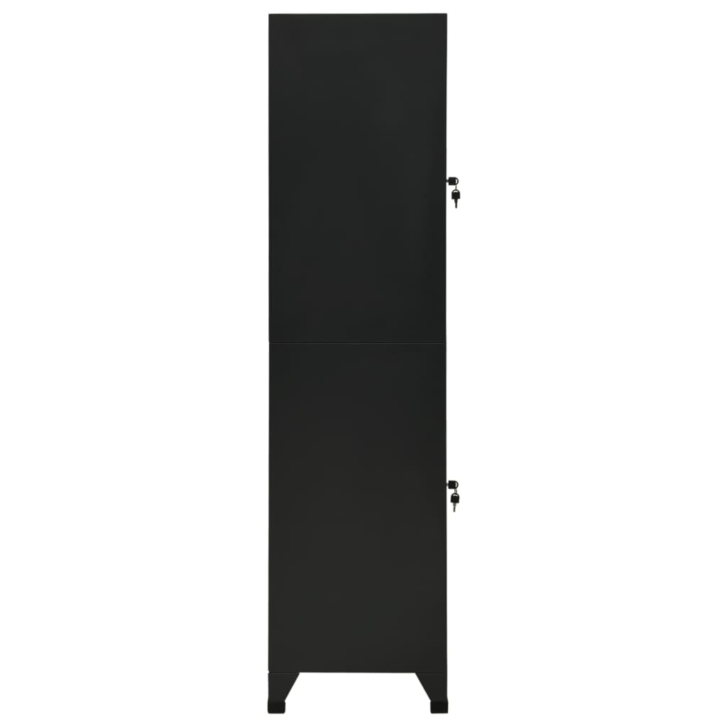 skab 38x45x180 cm stål sort