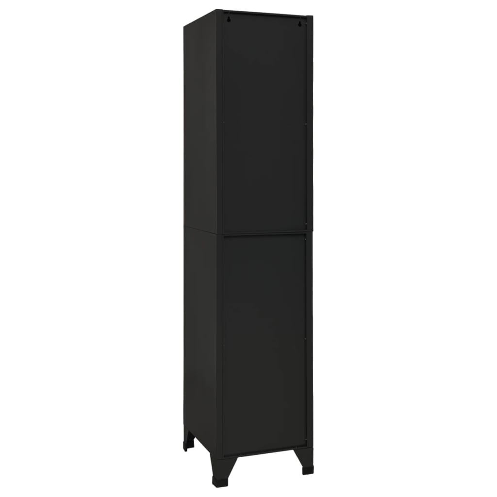 skab 38x45x180 cm stål sort