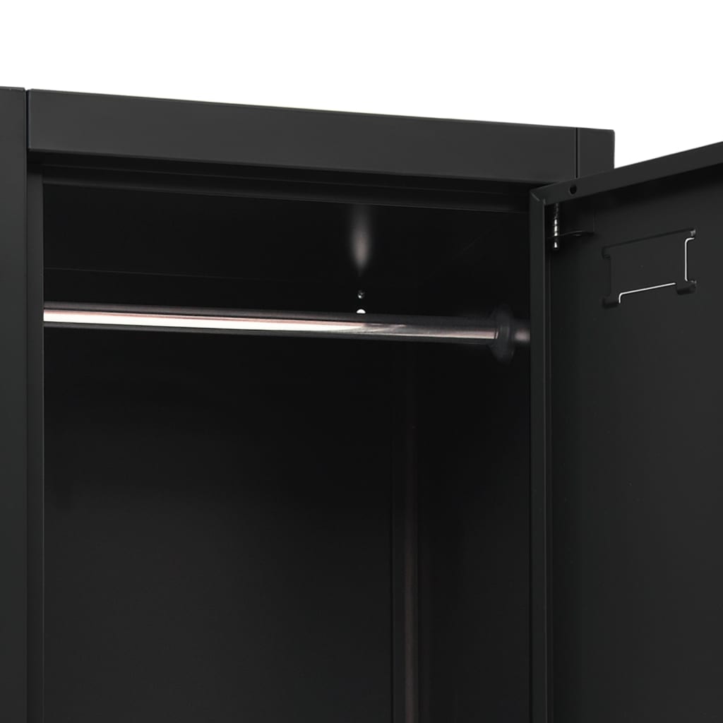 skab 38x45x180 cm stål sort