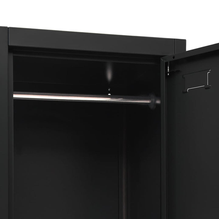 skab 38x45x180 cm stål sort