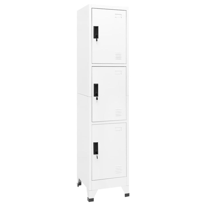skab 38x45x180 cm stål hvid