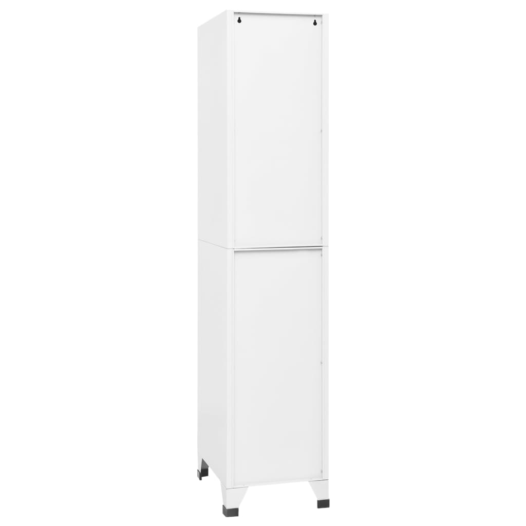 skab 38x45x180 cm stål hvid