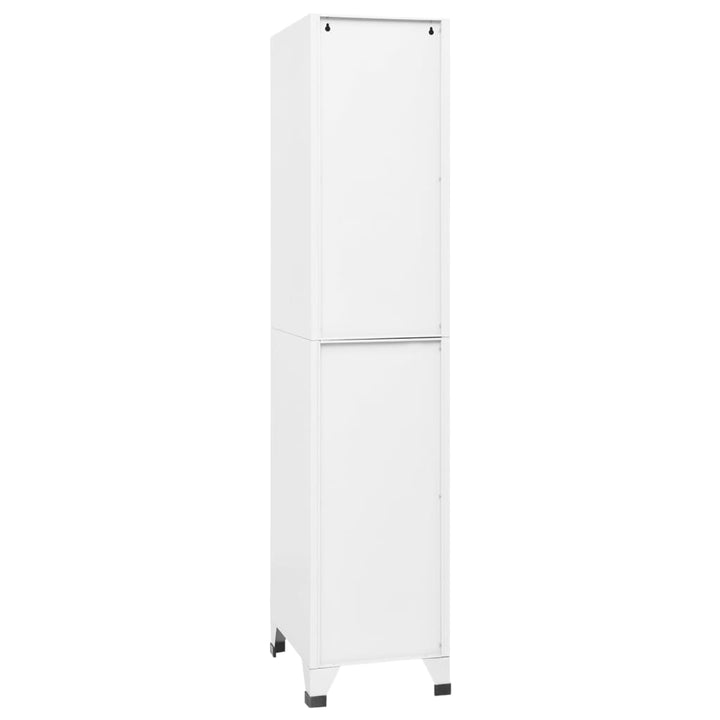 skab 38x45x180 cm stål hvid