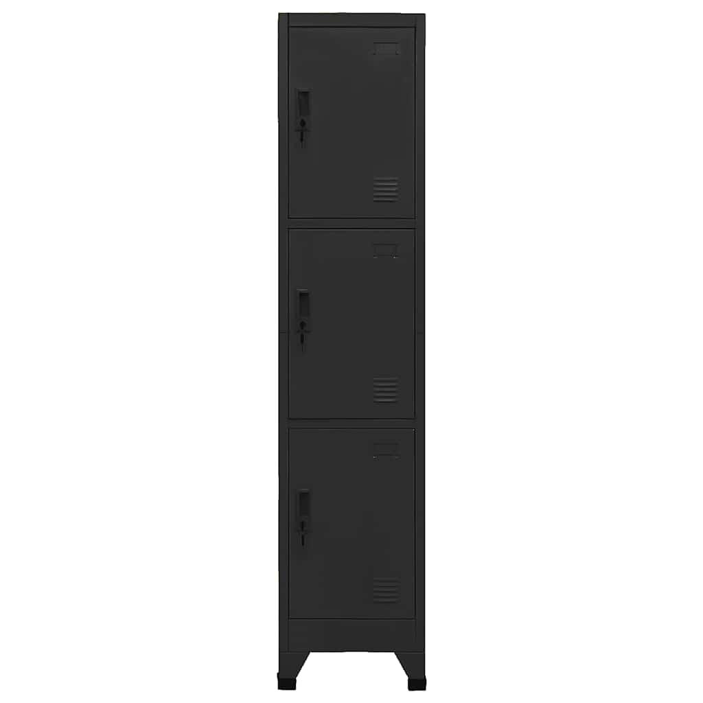 skab 38x45x180 cm stål sort