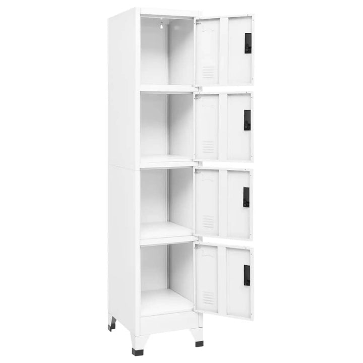 skab 38x45x180 cm stål hvid