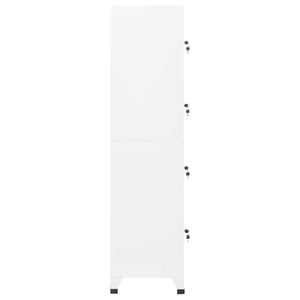 skab 38x45x180 cm stål hvid
