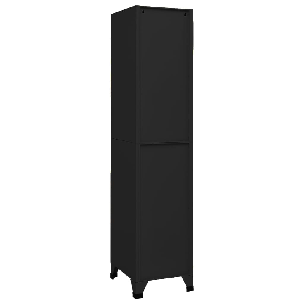 skab 38x45x180 cm stål sort