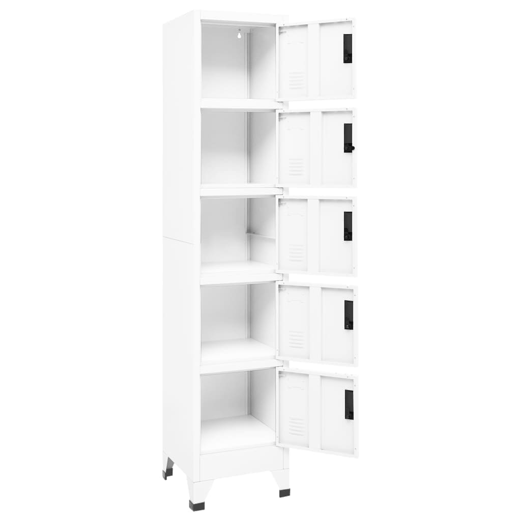 skab 38x40x180 cm stål hvid