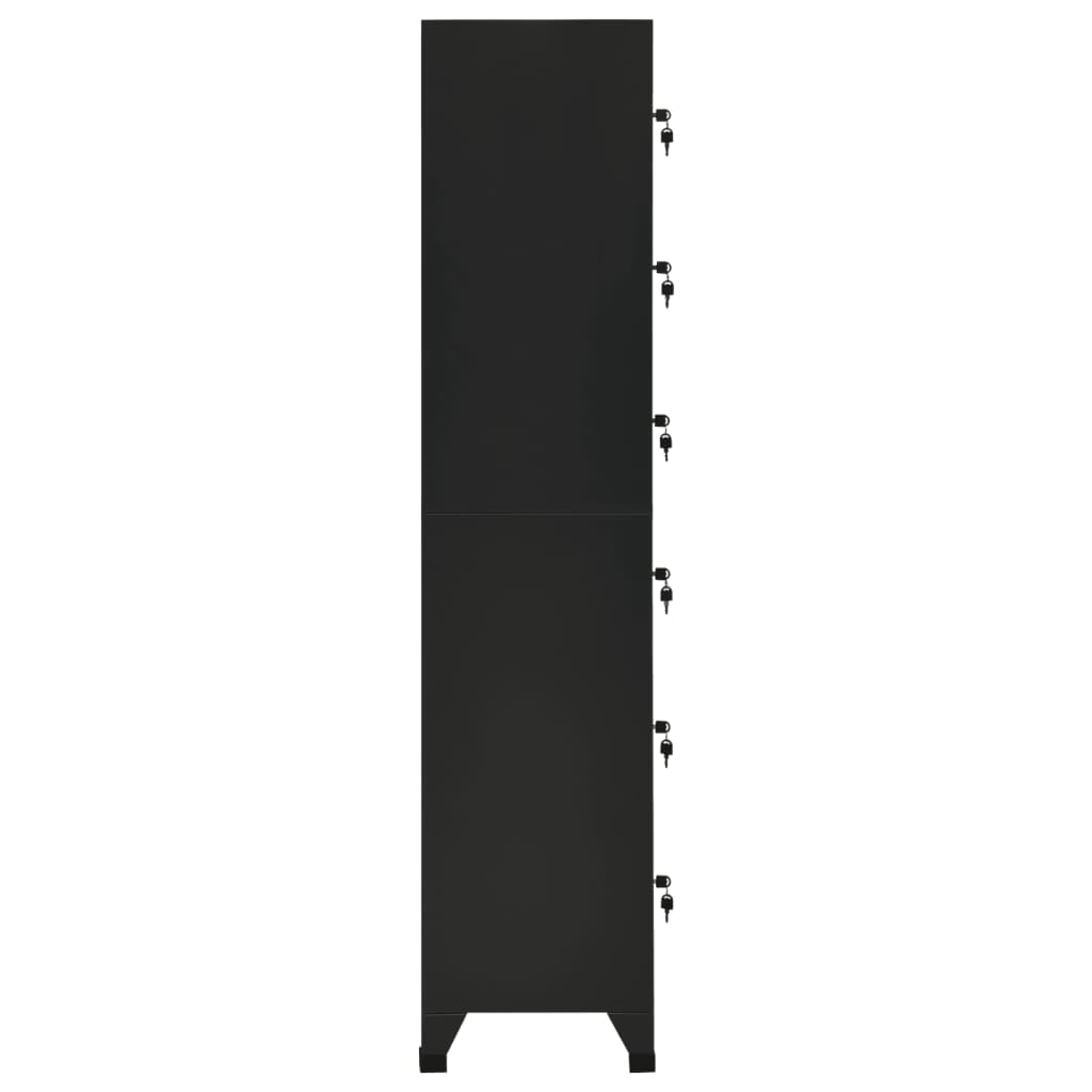 skab 38x40x180 cm stål sort