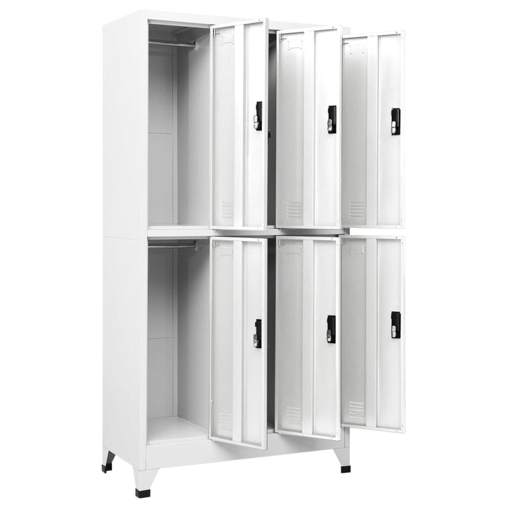 skab 90x45x180 cm stål hvid