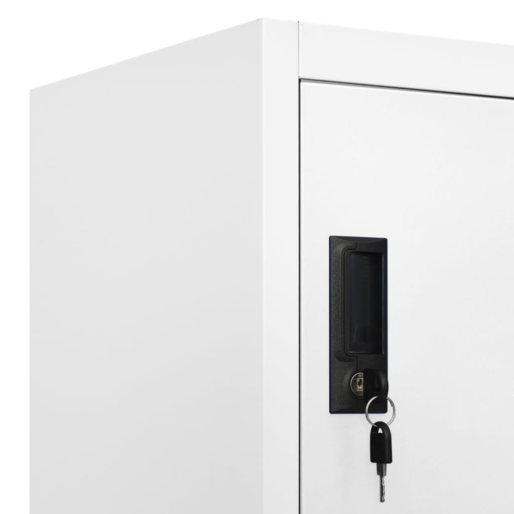 skab 90x45x180 cm stål hvid
