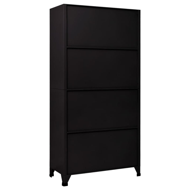 skab 90x45x180 cm stål sort