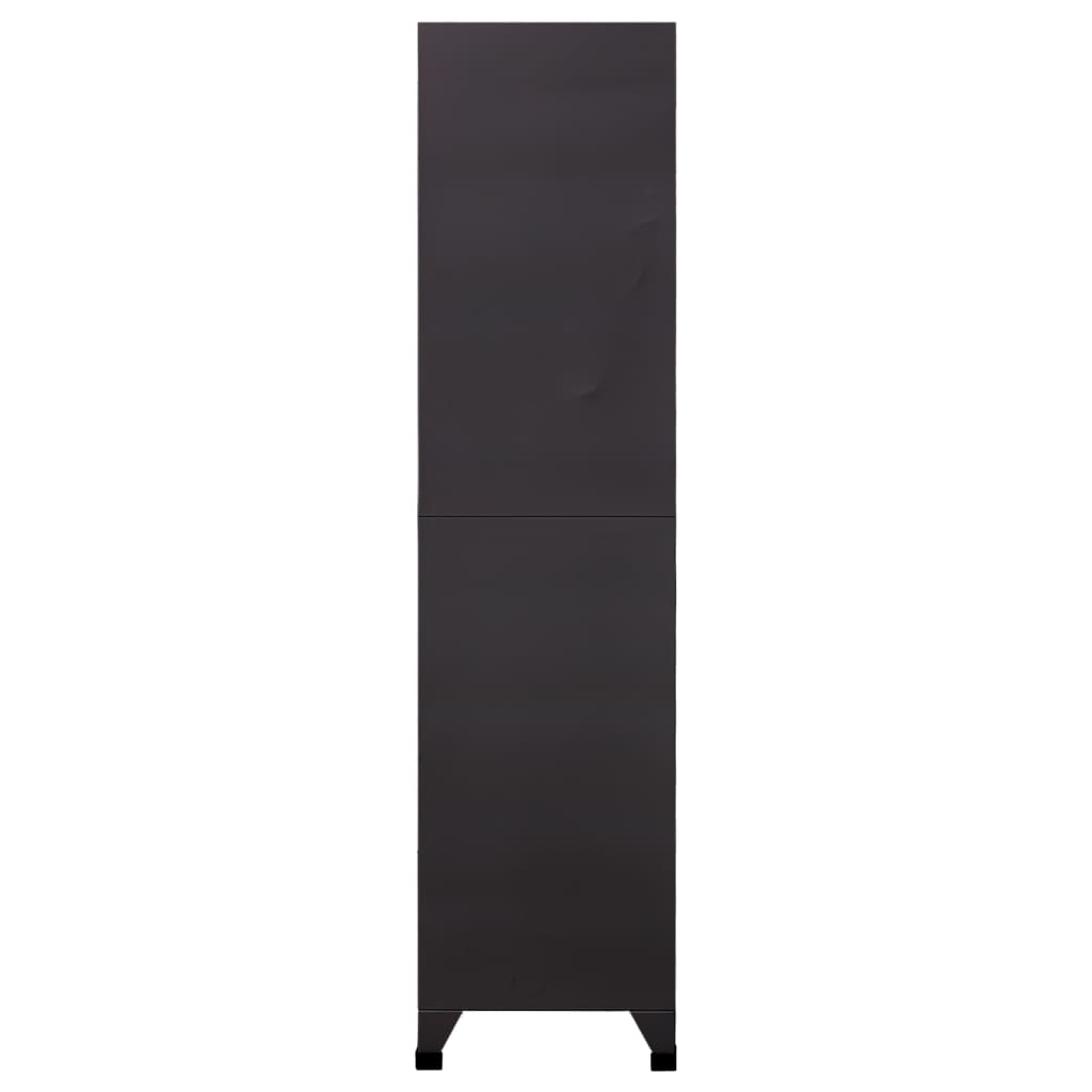 skab 90x45x180 cm stål antracitgrå og hvid