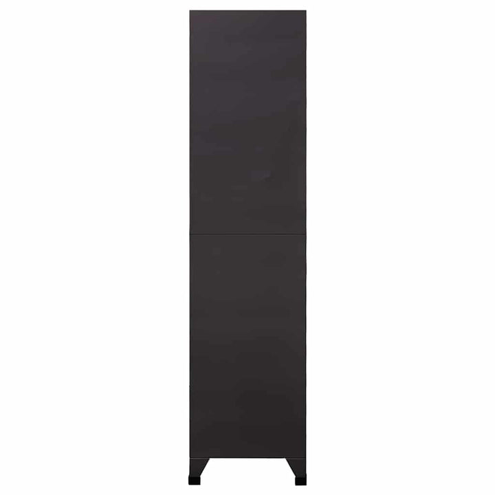 skab 90x45x180 cm stål antracitgrå og rød