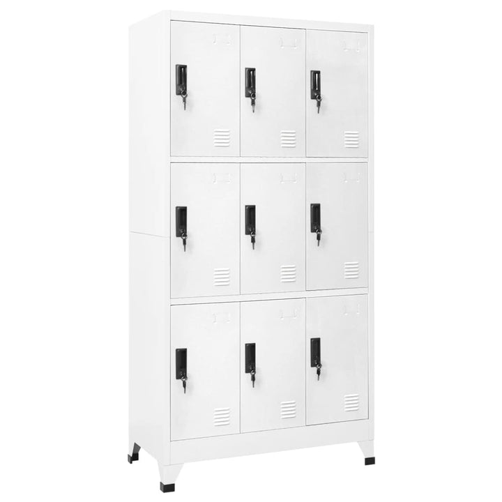 skab 90x45x180 cm stål hvid