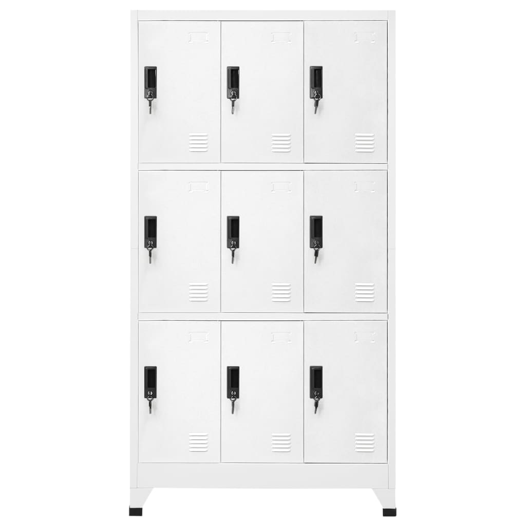 skab 90x45x180 cm stål hvid
