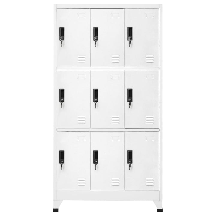 skab 90x45x180 cm stål hvid