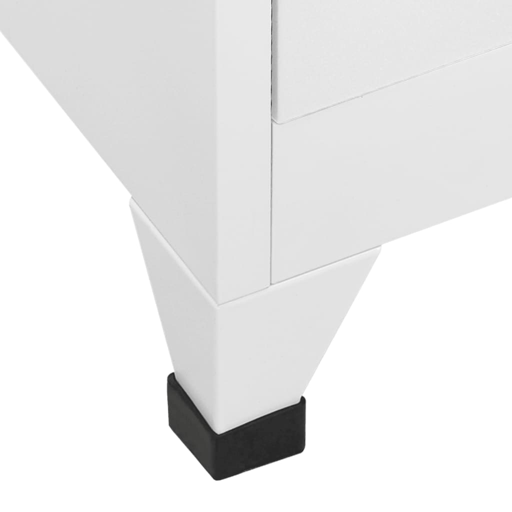 skab 90x45x180 cm stål hvid