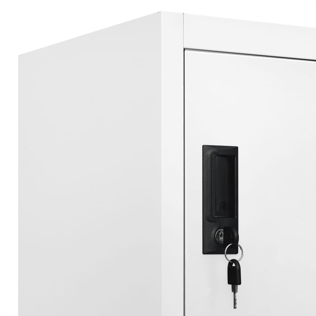 skab 90x45x180 cm stål hvid