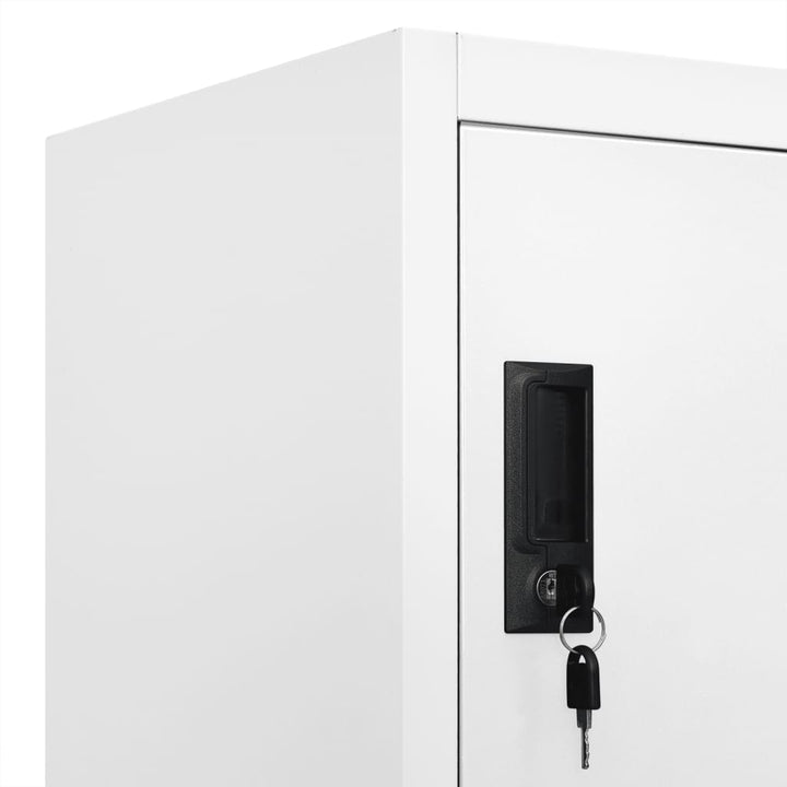 skab 90x45x180 cm stål hvid
