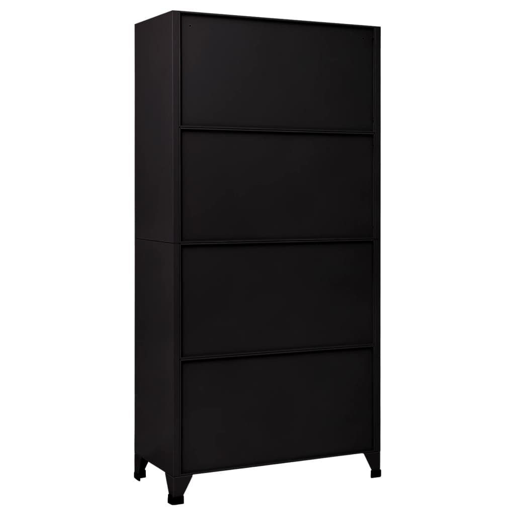 skab 90x45x180 cm stål sort