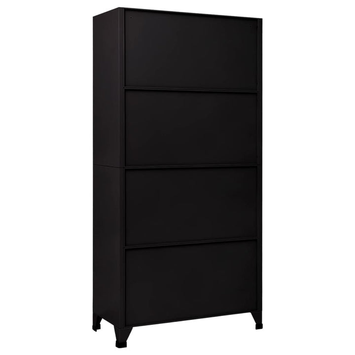 skab 90x45x180 cm stål sort