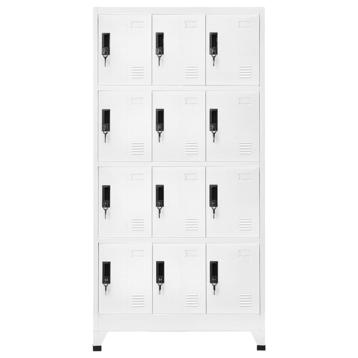 skab 90x45x180 cm stål hvid