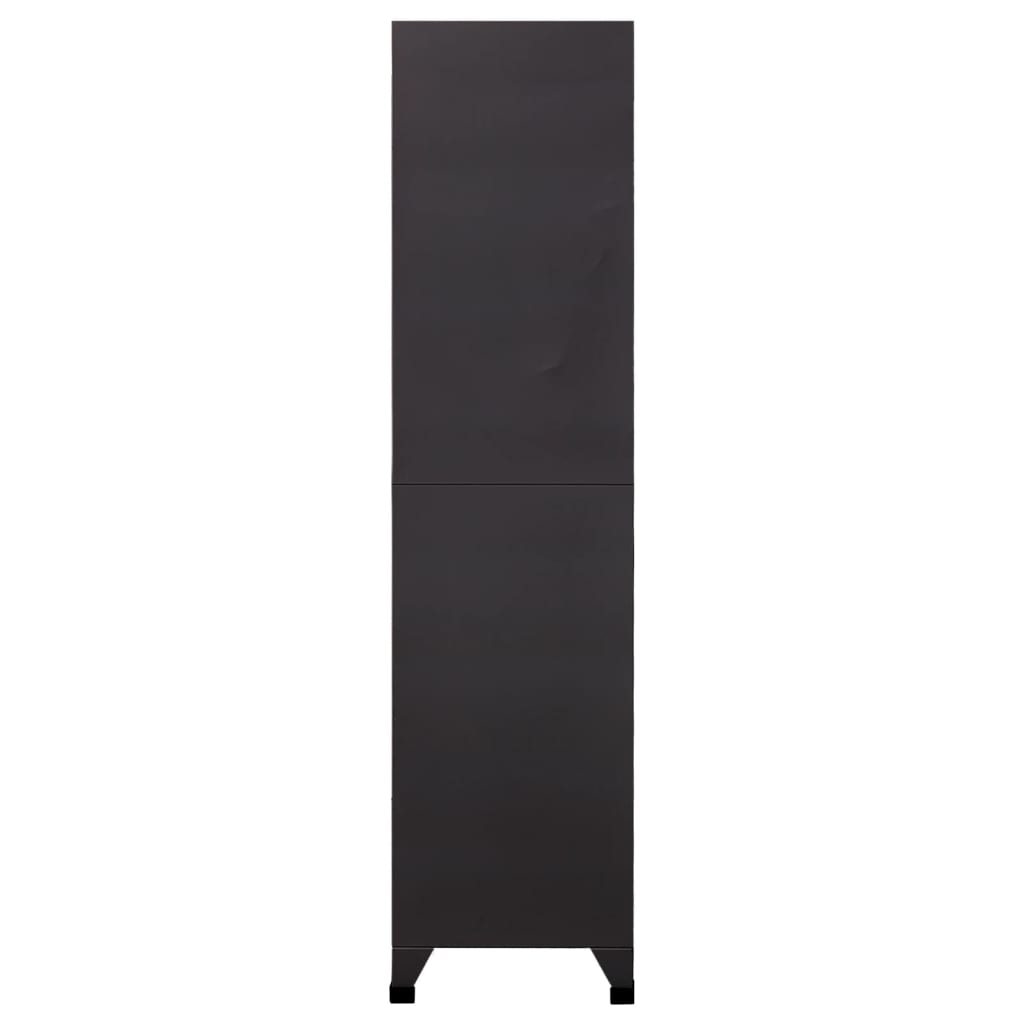 skab 90x45x180 cm stål antracitgrå og hvid