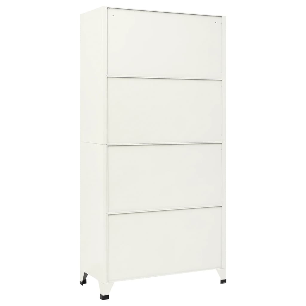 skab 90x45x180 cm stål grå og blå