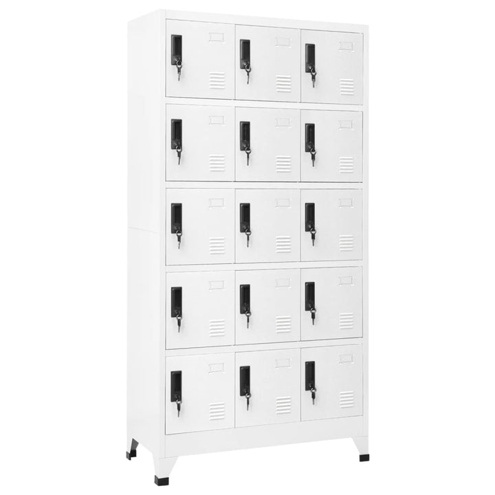 skab 90x40x180 cm stål hvid