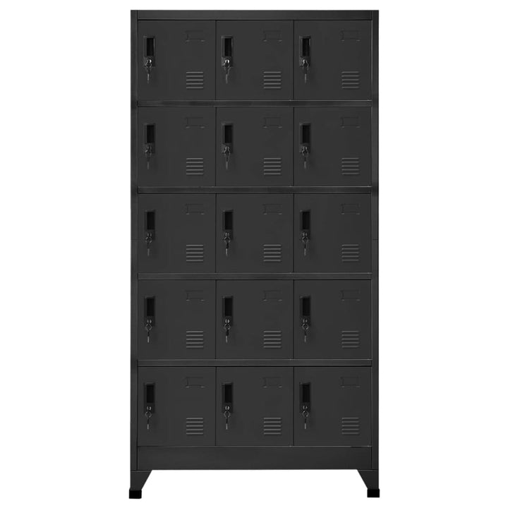 skab 90x40x180 cm stål antracitgrå