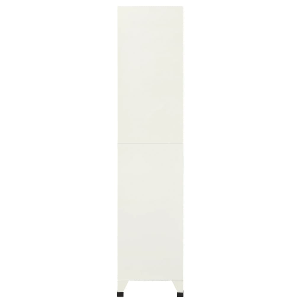 skab 90x40x180 cm stål grå og blå