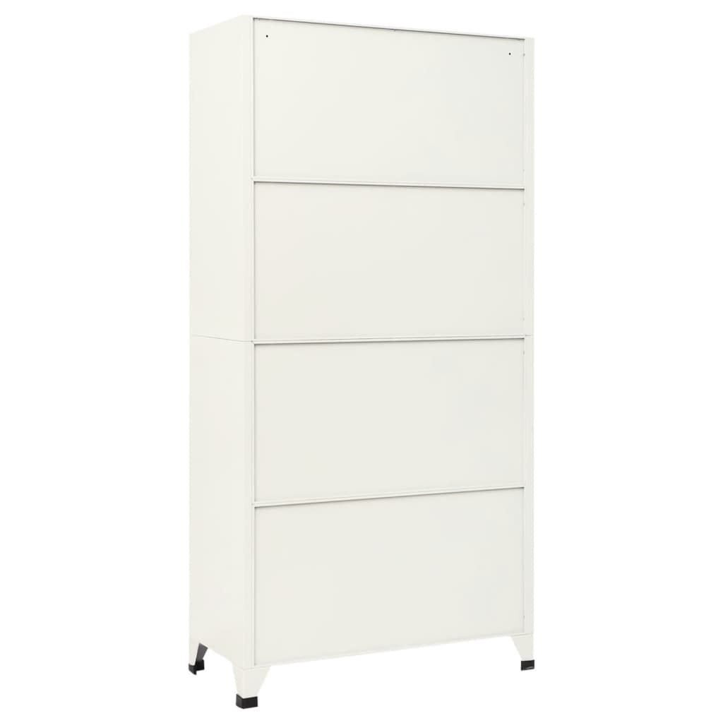skab 90x40x180 cm stål grå og blå