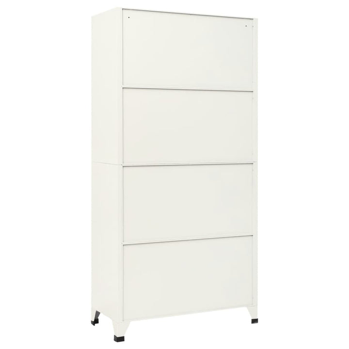 skab 90x40x180 cm stål grå og blå