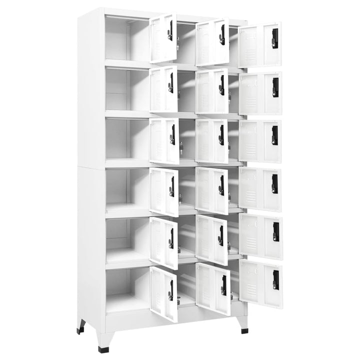 skab 90x40x180 cm stål hvid