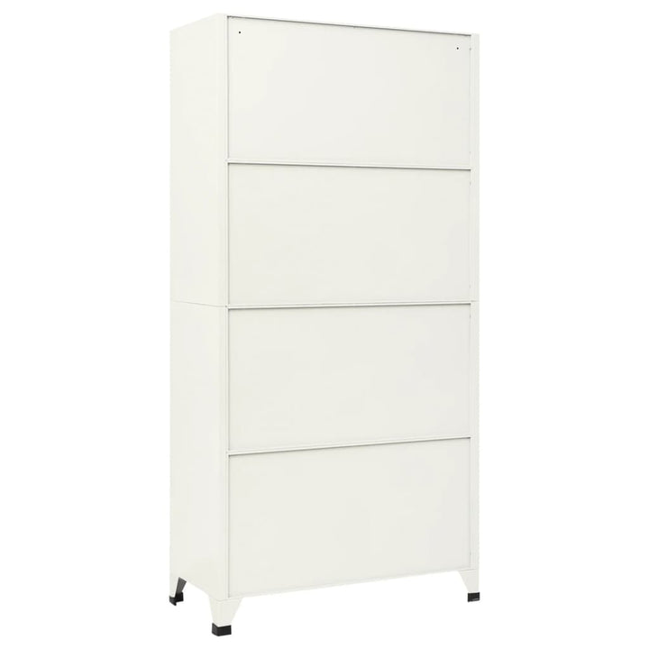 skab 90x40x180 cm stål grå og blå