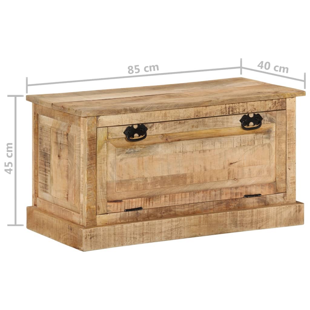 skobænk 85x40x45 cm massivt mangotræ