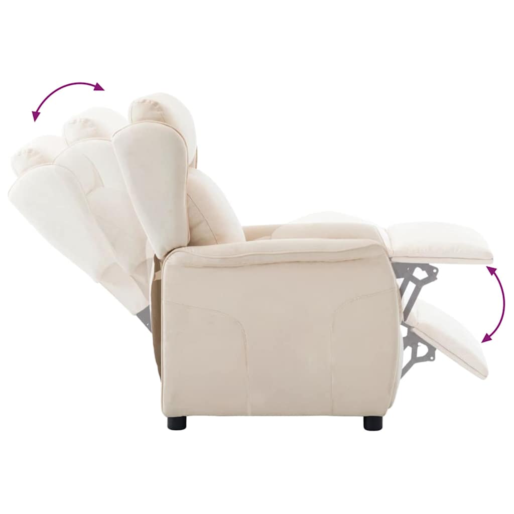 Liggestol Creme 67.5 x 93.5 x 101.5 cm Stof
