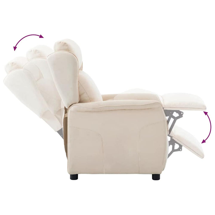 Liggestol Creme 67.5 x 93.5 x 101.5 cm Stof