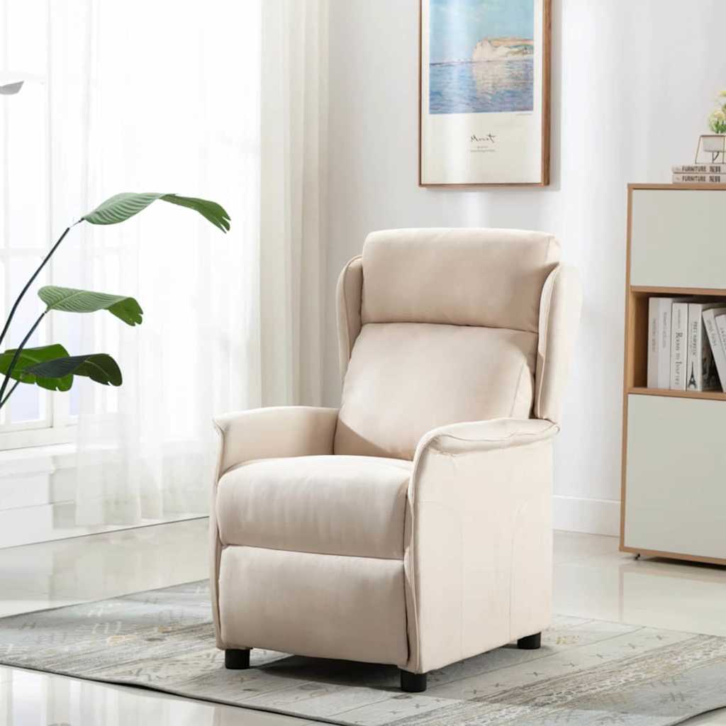 Liggestol Creme 67.5 x 93.5 x 101.5 cm Stof