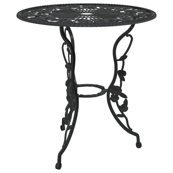 bistrosæt 3 dele støbt aluminium sort