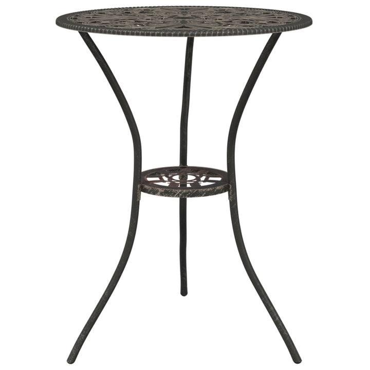 bistrosæt 3 dele støbt aluminium bronzefarvet