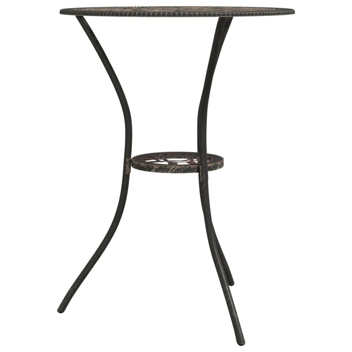 bistrosæt 3 dele støbt aluminium bronzefarvet