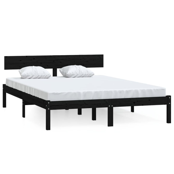 sengeramme 120x190 cm Small Double massivt træ sort